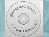 CD with "SHOWCASES" and phone number displayed.