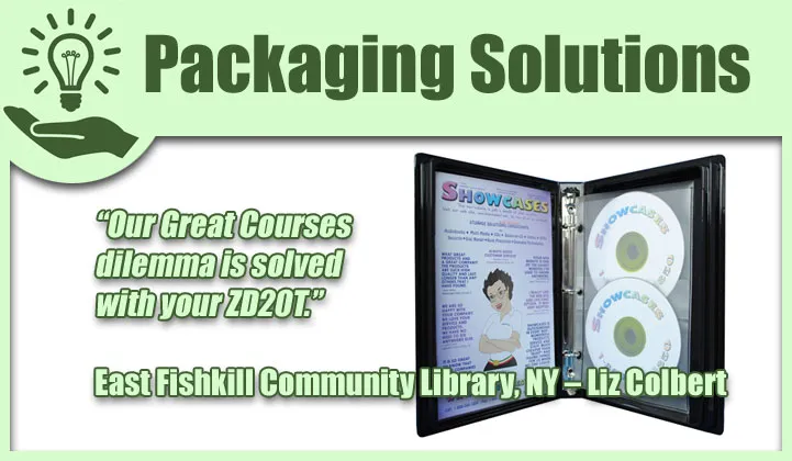Open DVD case displaying packaging solutions for 2020.