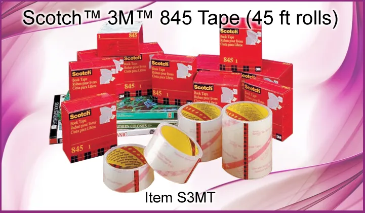 3M 845 Tape rolls with red packaging, 45 feet each.